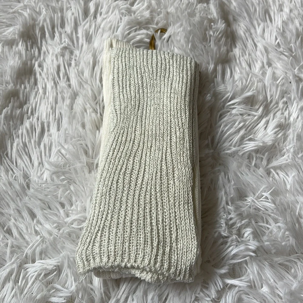 Sparkly over the knee knitted socks